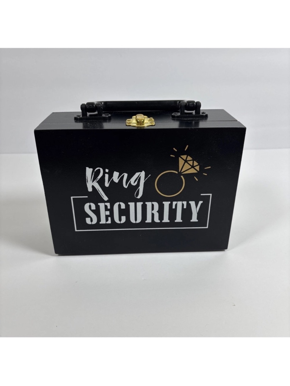 Wooden ring bearer box Ring security With Handmade Ring Pillow!